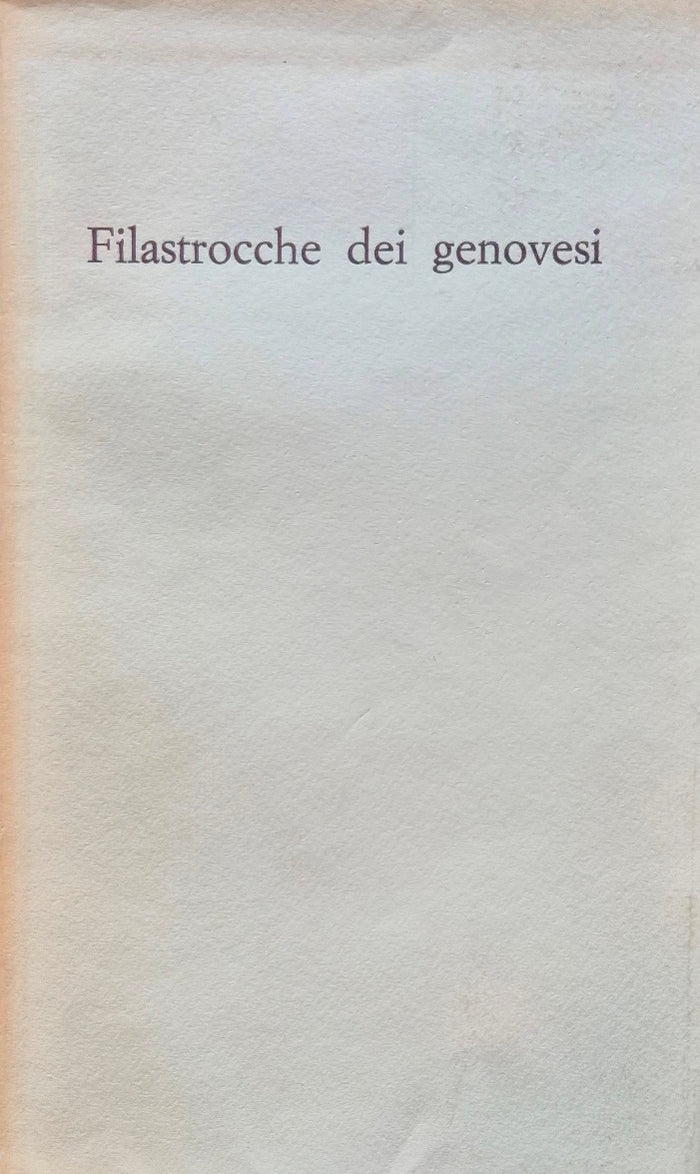 Filastrocche dei genovesi