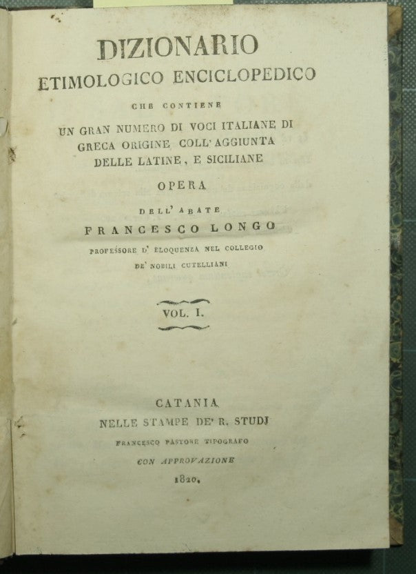 Dizionario etimologico enciclopedico