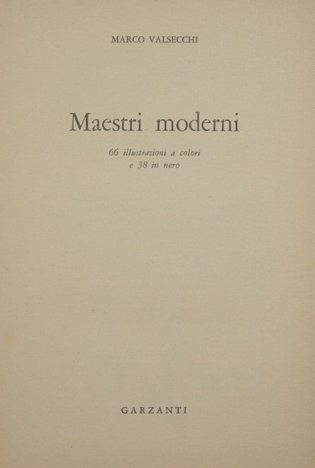 Maestri moderni