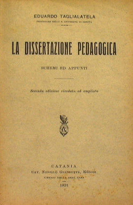La dissertazione pedagogica