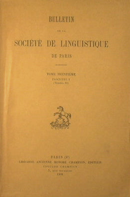 Bulletin de la Société de Linguistique.