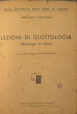 Lezioni di glottologia - Morfologia del verbo