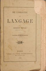 De l'origine du langage
