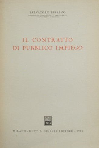 Il contratto di pubblico impiego