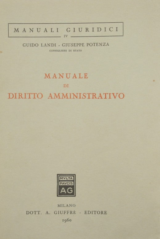 Manuale di Diritto Amministrativo