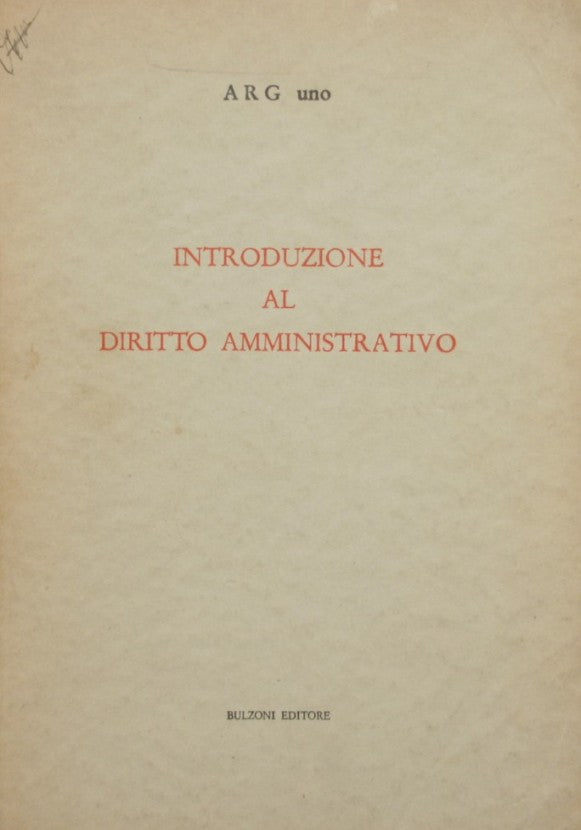 Introduzione al diritto amministrativo