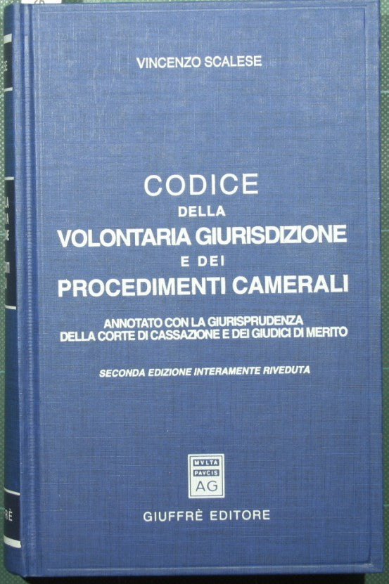 Codice della volontaria giurisdizione e dei procedimenti camerali