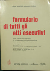Formulario di tutti gli atti esecutivi