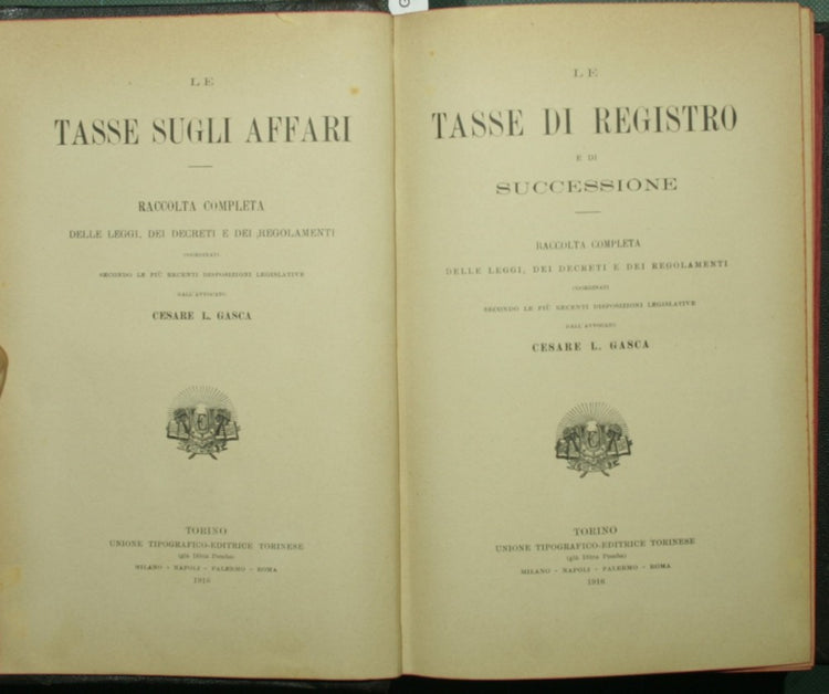 Le tasse di registro e di successione; Le tasse di bollo ed in surrogazione del bollo e registro