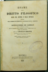 Esame del diritto filosofico