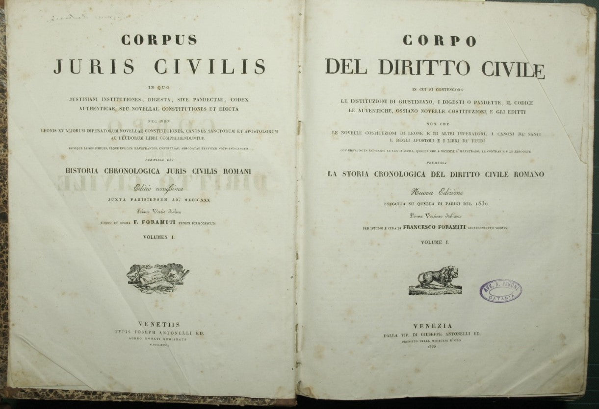 Corpus juris civilis - Corpo del diritto civile