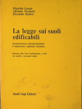 La legge sui suoli edificabili