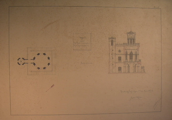Progetto d'un belvedere - Scuola degli Ing.ri di Roma terzo corso Anno 1897 - 1898