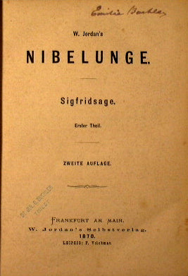 Nibelunge. Sigfridsage Erster & Zweiter Theil in einem Buche