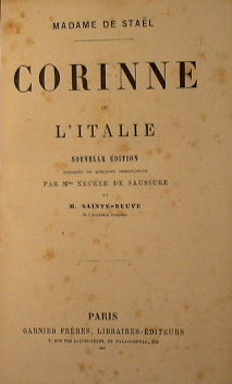 Corinne ou l'Italie.