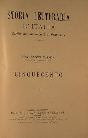 Storia letteraria d'Italia