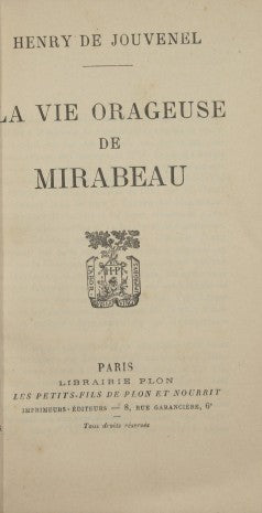 La vie orageuse de Mirabeau