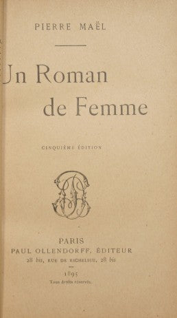Un roman de femme