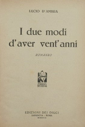 I due modi d'aver vent'anni