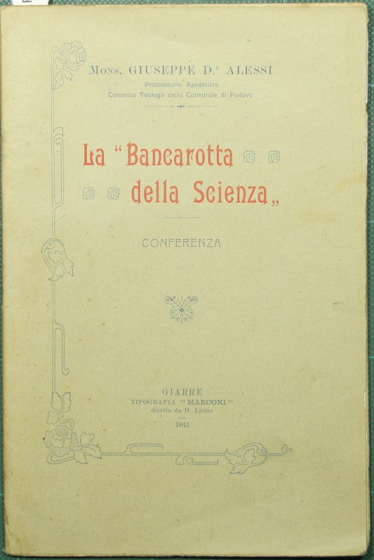 La bancarotta della scienza