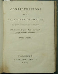 Considerazioni sopra la storia di Sicilia. Vol. I-II-III-V-VI
