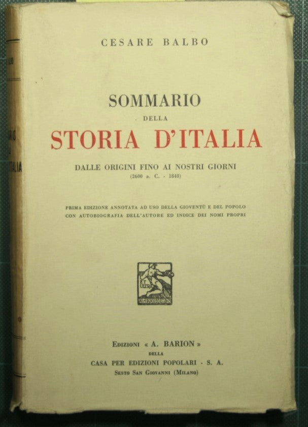 Sommario della storia d'Italia