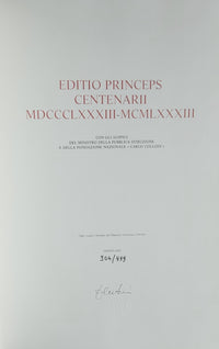Le avventure di Pinocchio. Storia di un burattino. Editio princeps centenarii