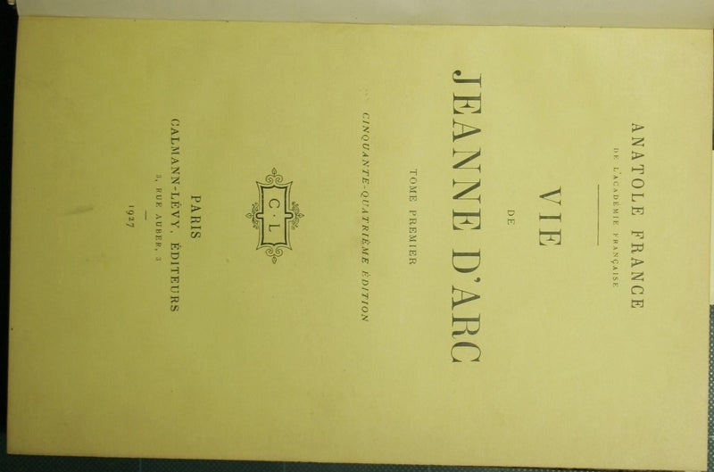 Vie de Jeanne d'Arc