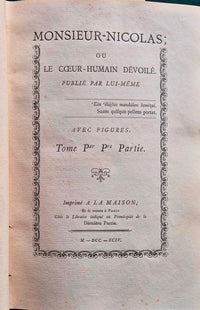 Monsieur Nicolas, ou Le Coeur humain devoilè