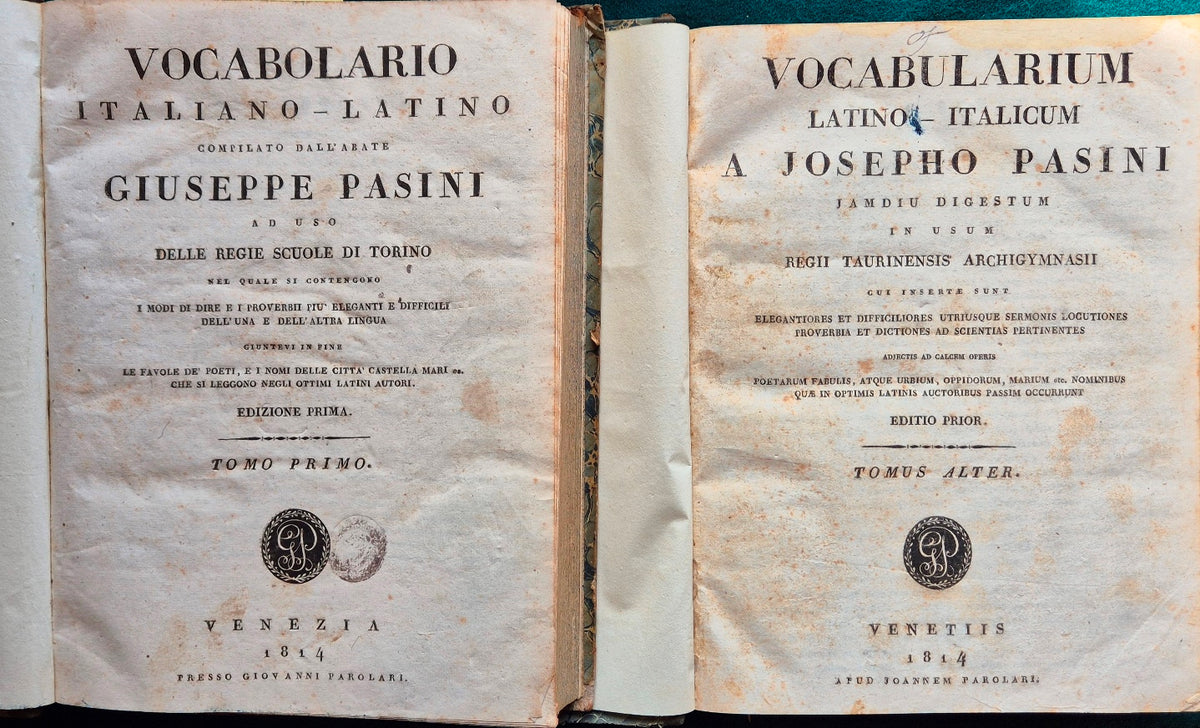 Vocabolario italiano-latino; Vocabularium latino-italicum