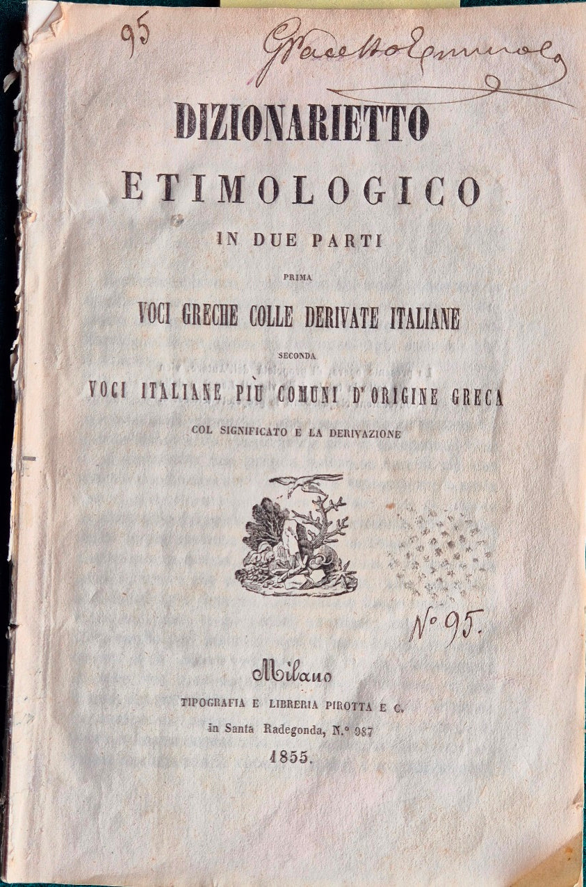 Dizionarietto etimologico in due parti
