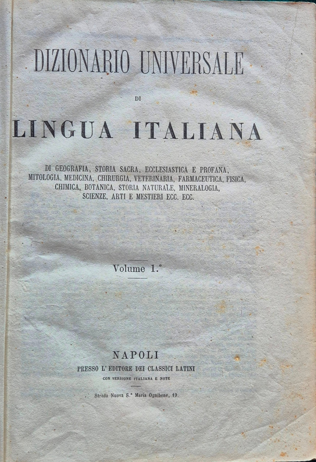 Dizionario universale di lingua italiana