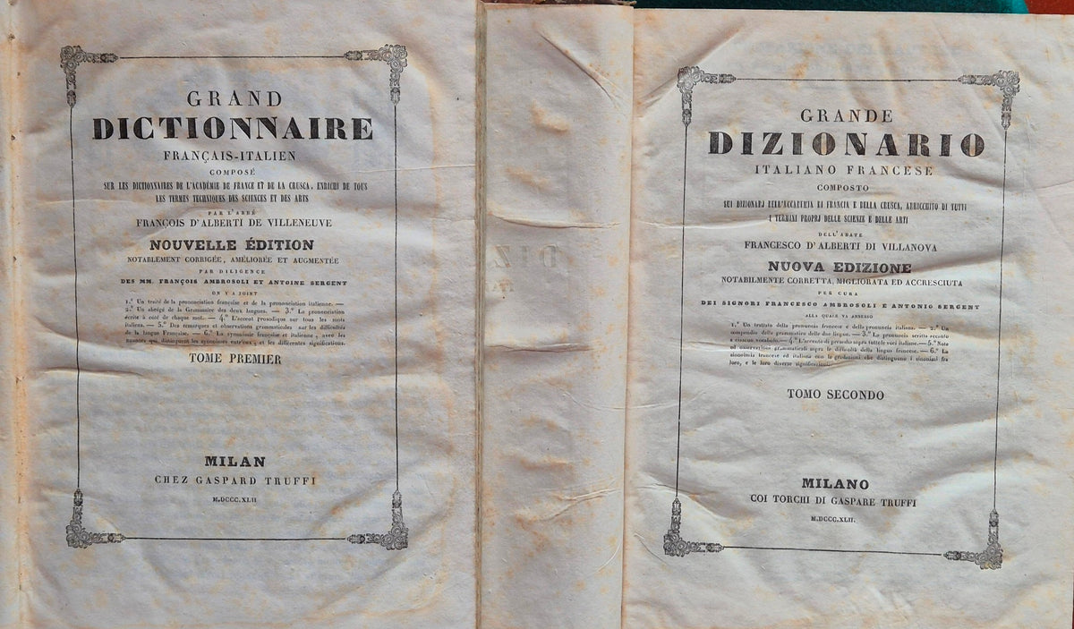 Grand dictionnaire francois-italien; Grande dizionario italiano-francese
