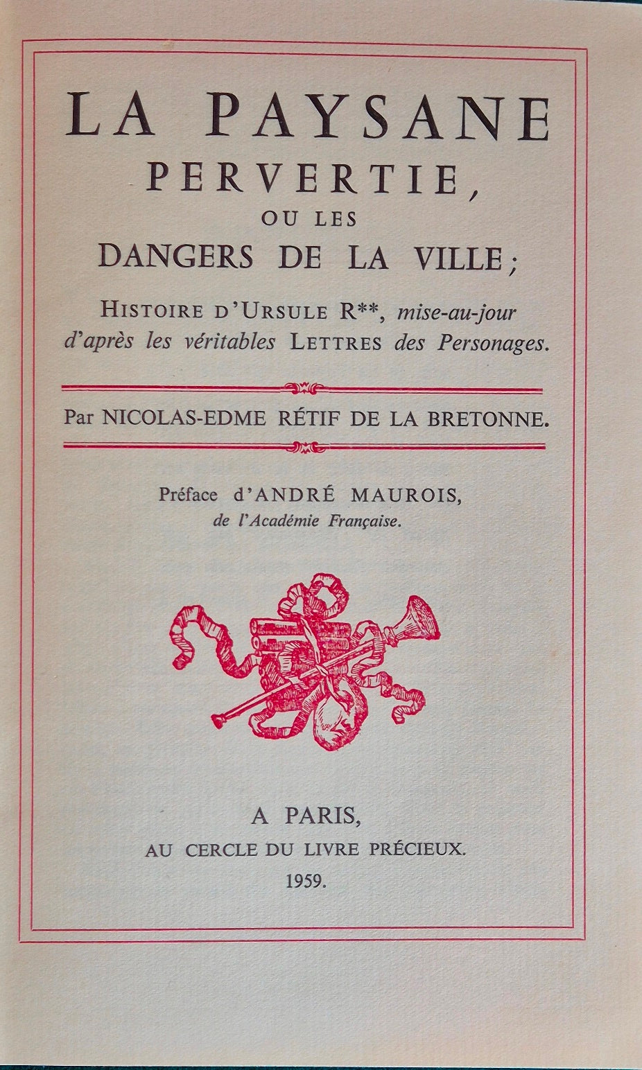 La paysane pervertie ou Les dangers de la ville