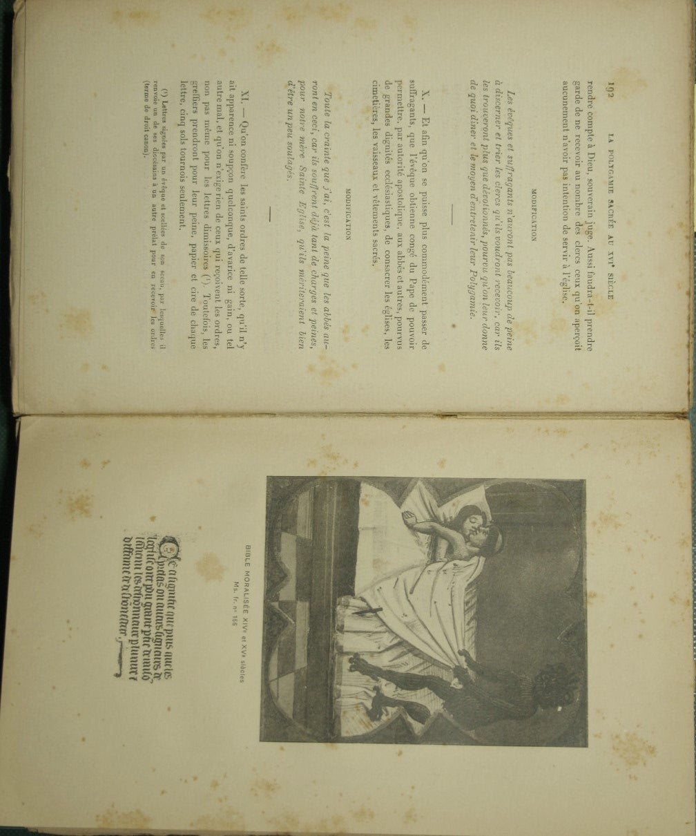La polygamie sacree au XVI siecle