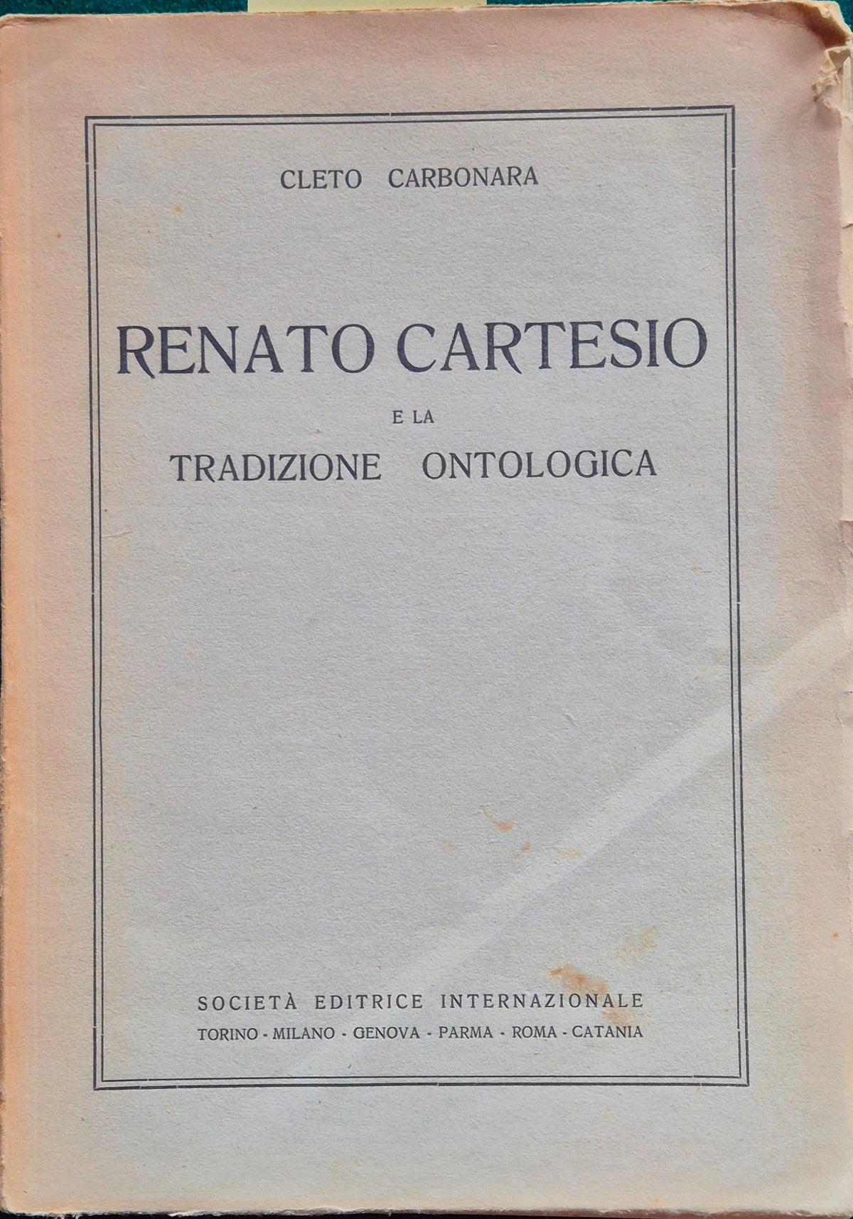 Renato Cartesio e la tradizione ontologica