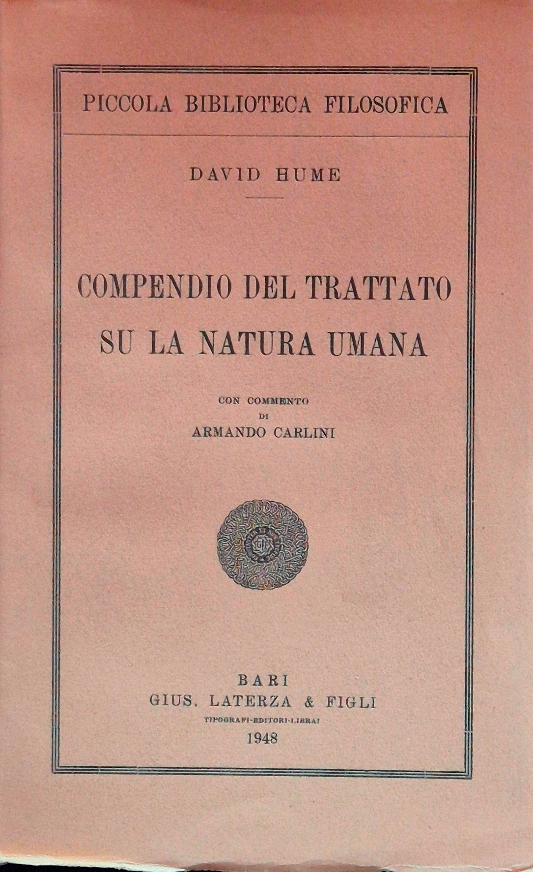 Compendio del Trattato su la natura umana