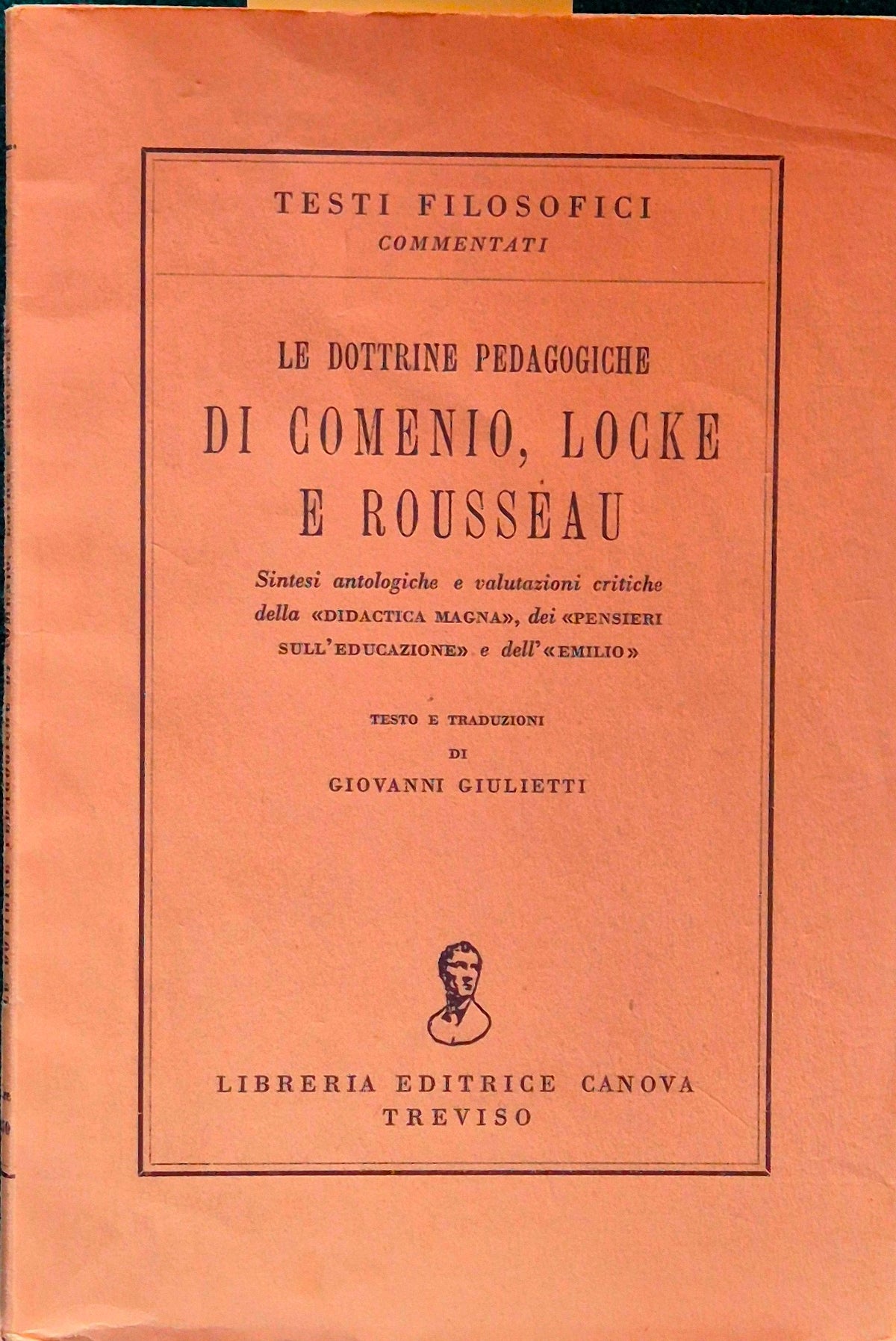 Le dottrine pedagogiche di Comenio, Locke e Rousseau