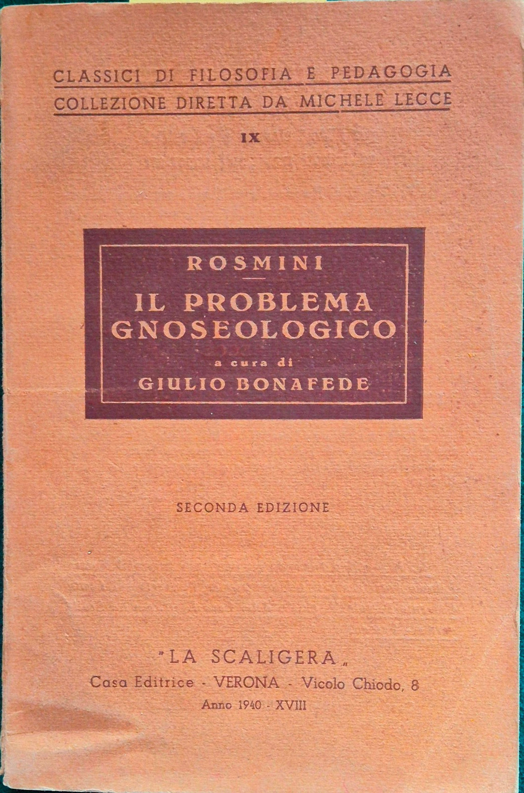 Il problema gnoseologico