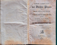 Corso completo di diritto penale del Regno delle Due Sicilie secondo l'ordine delle leggi penali