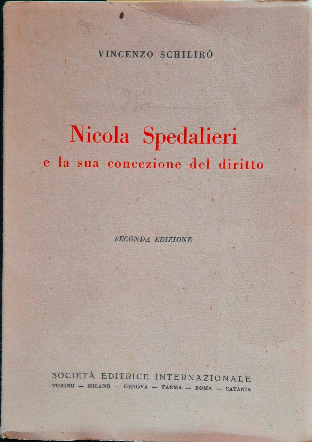 Nicola Spedalieri e la sua concezione del diritto