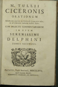 M. Tullii Ciceronis Orationum - Tomus secundus