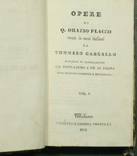 Opere di Q. Orazio Flacco recate in versi italiani
