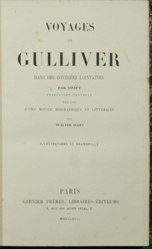 Voyages de Gulliver dan des contrees lointaines