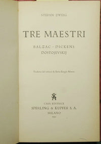 Tre maestri - Balzac - Dickens - Dostojevskij