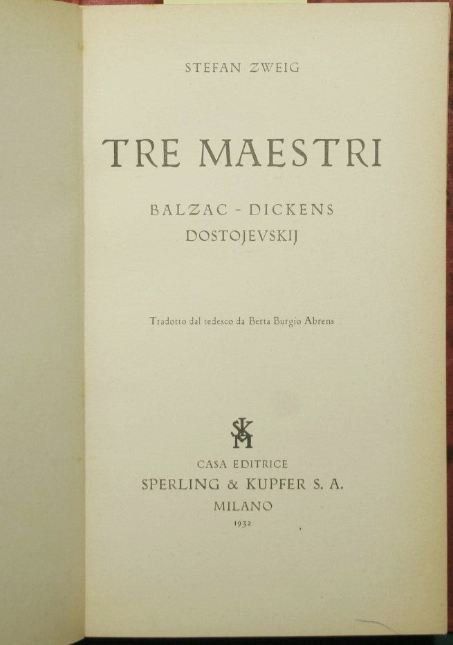 Tre maestri - Balzac - Dickens - Dostojevskij