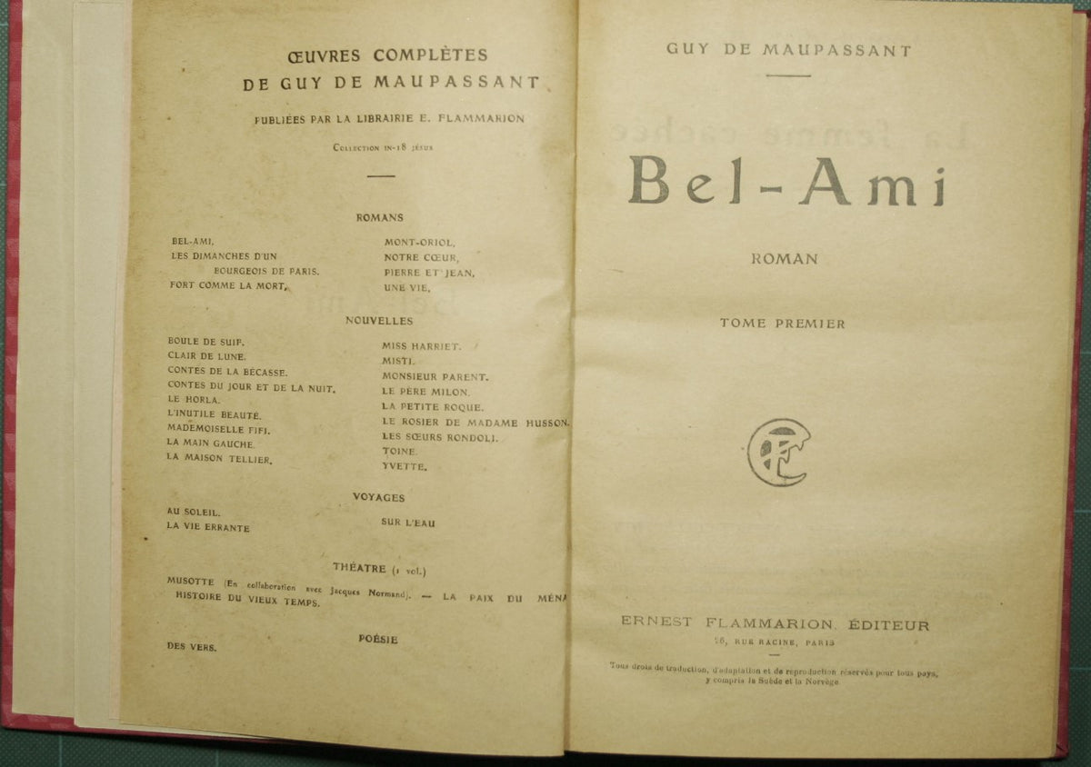 Bel-Ami; Une vie; Le Horla; Clair de lune; La maison Tellier