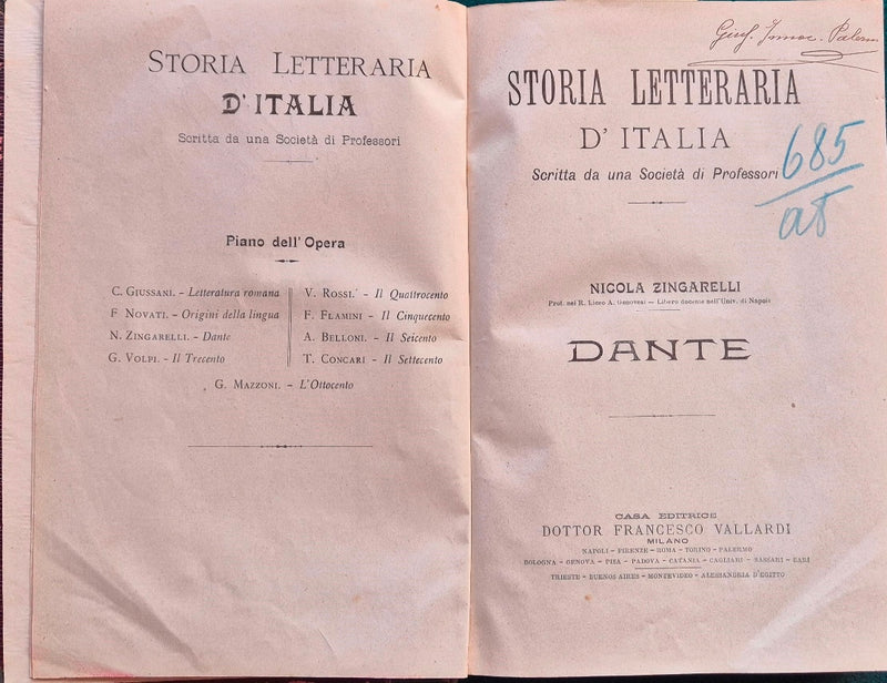 Storia letteraria d'Italia - Dante