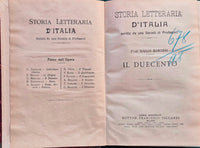 Storia letteraria d'Italia - Il Duecento; Il Trecento