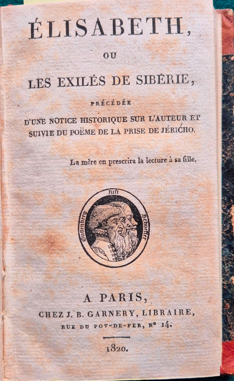 Elisabeth, ou Les exiles de Siberie